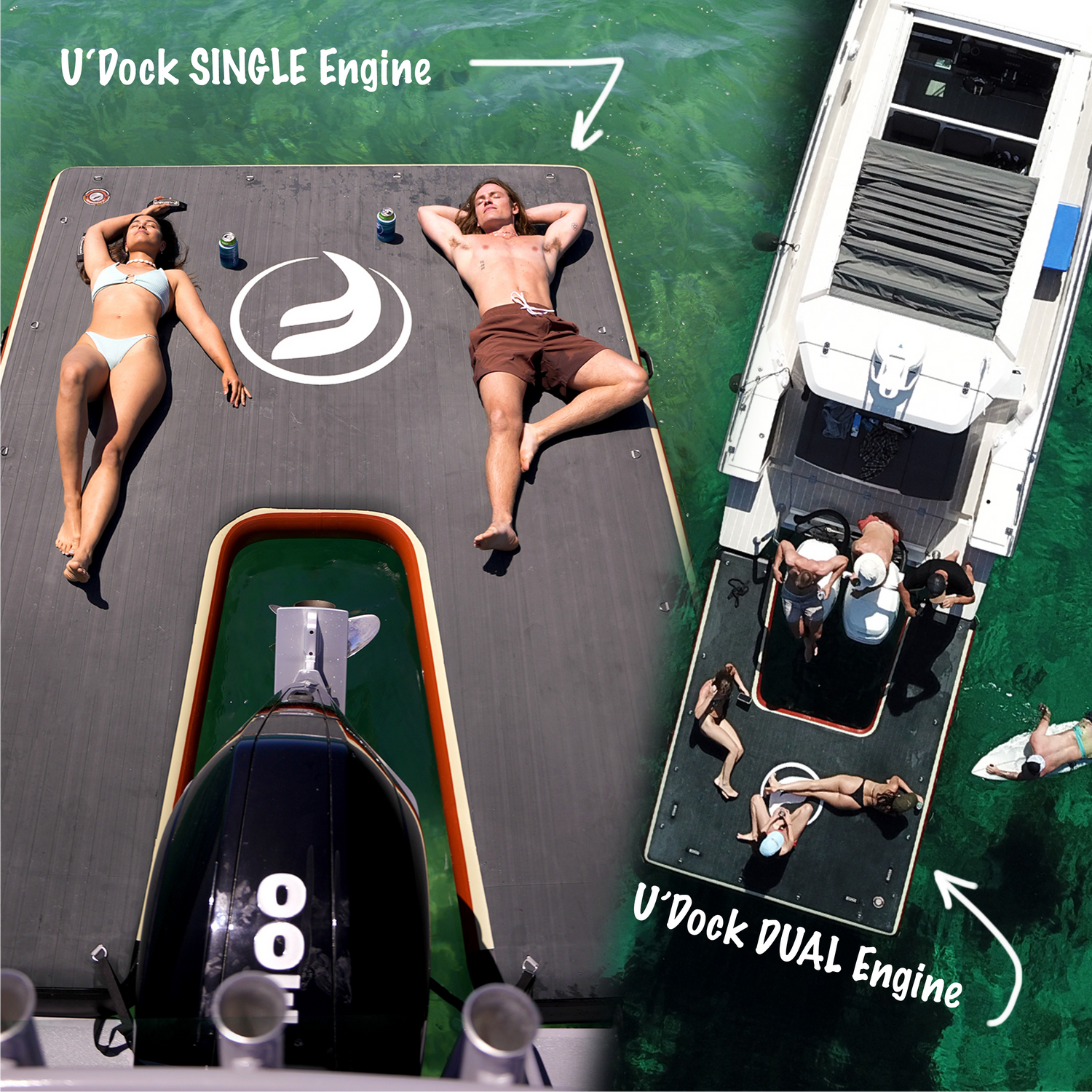 U-Dock Inflatable Boat Dock - DUAL, SINGLE & MINI