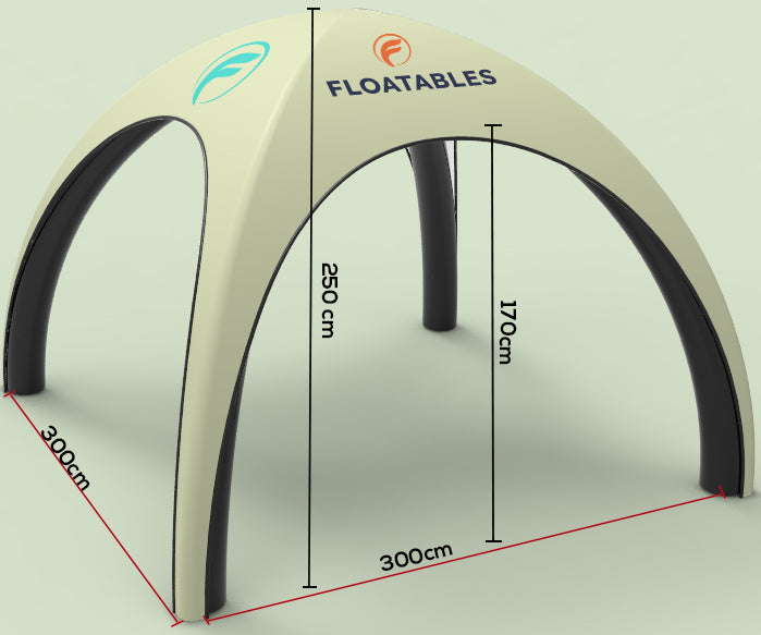 Air Shade - 3m x 3m Inflatable Air Canopy for on Water, Beach or Park
