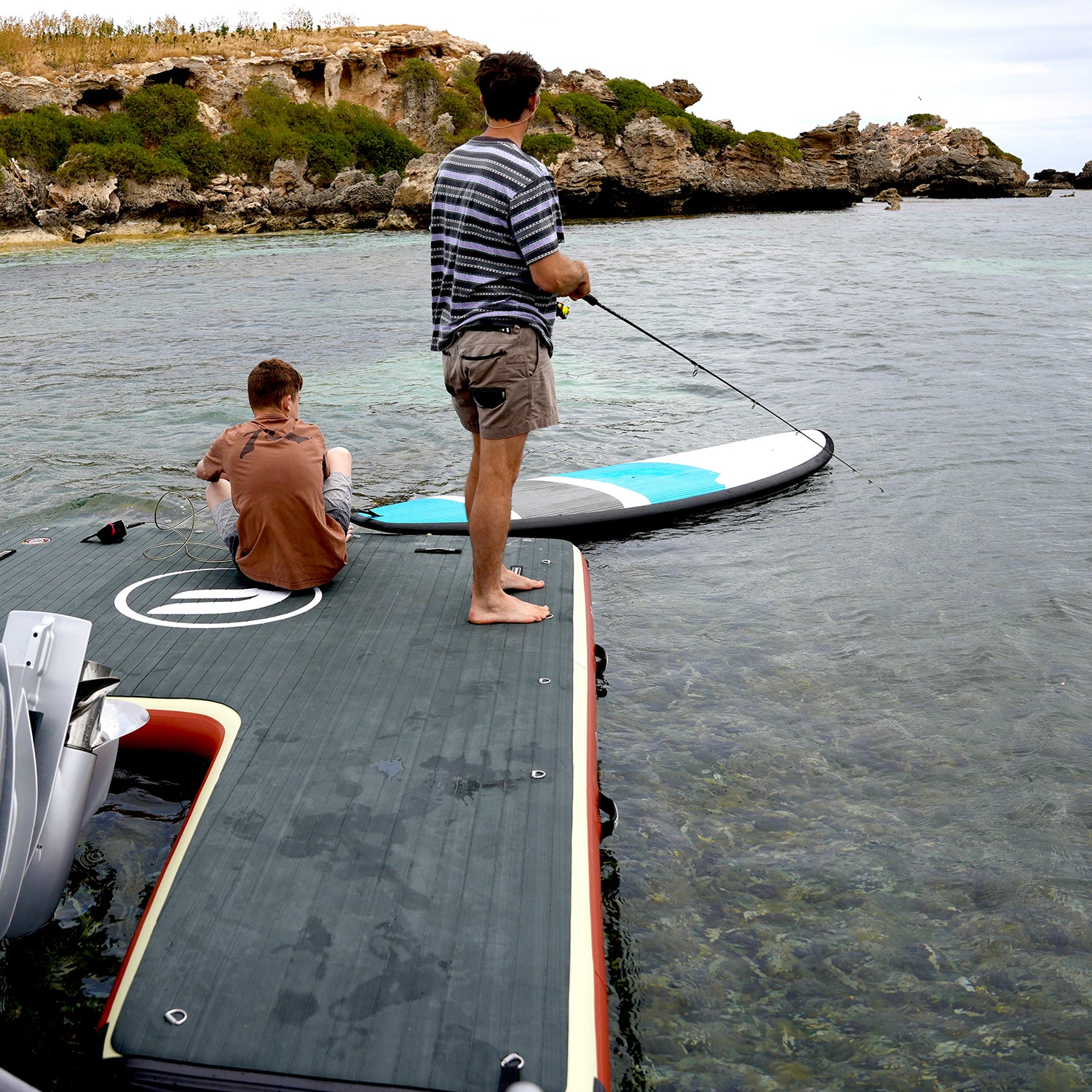 Inflatable Pontoon Dock, Fishing Pontoon Inflatable Floating Row